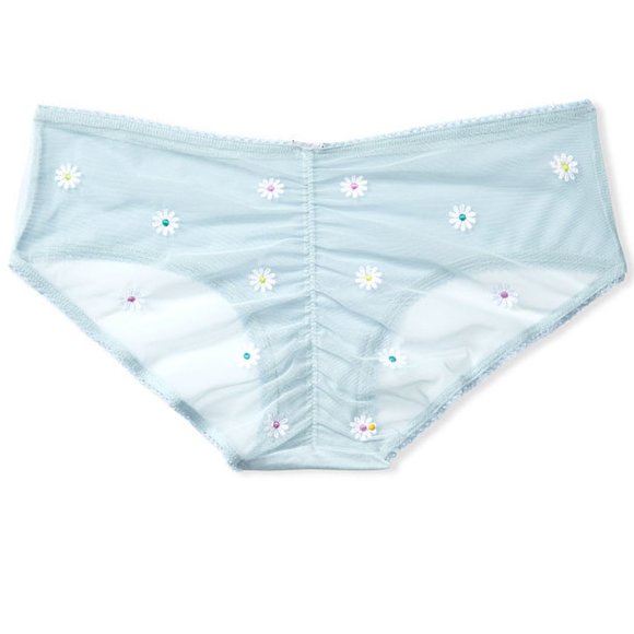 VS XS Daisy Embroidered Hiphugger NWT Blue with Adorable Daisies - Picture 9 of 15